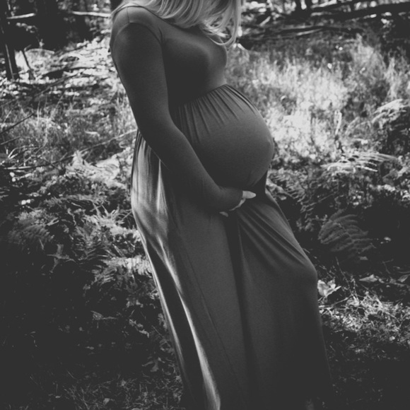 Sage Green Maternity Dress - Picture 2 of 2